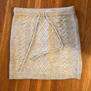 Women’s Cable Knit Sweater Mini Skirt